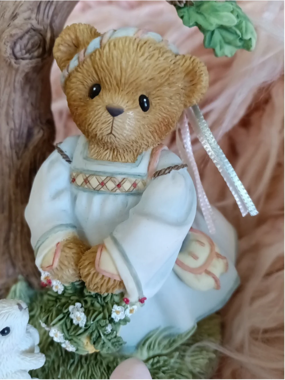 Cherished Teddies 2005 Maid Marian with Tree Mushrooms Bunny Flowers Bear